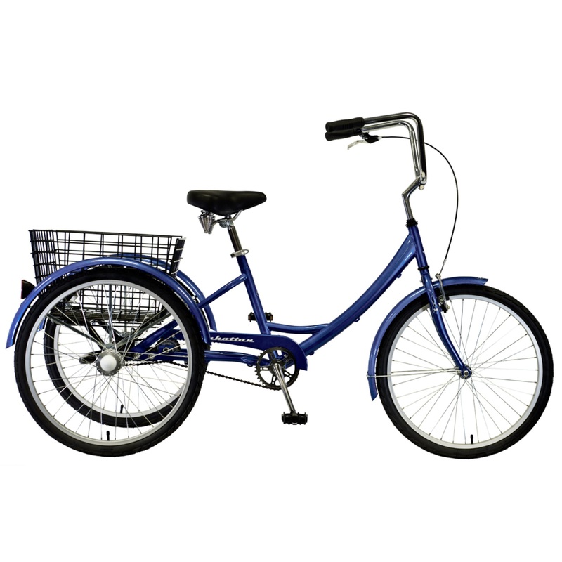 Tricycle 1 Spd Blue Steel  Trike Steel  Adult trike