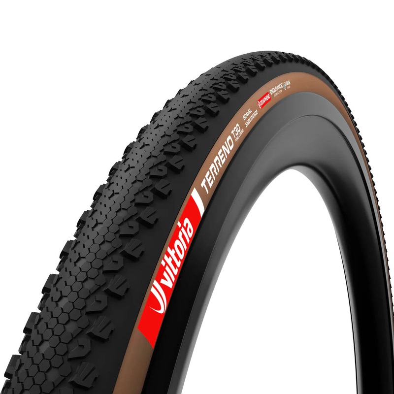 Vittoria Terreno T30 Fine Loose Tire – 700 x 45 Tubeless Folding BLK/Brown Gravel Endurance Graphene G2.0