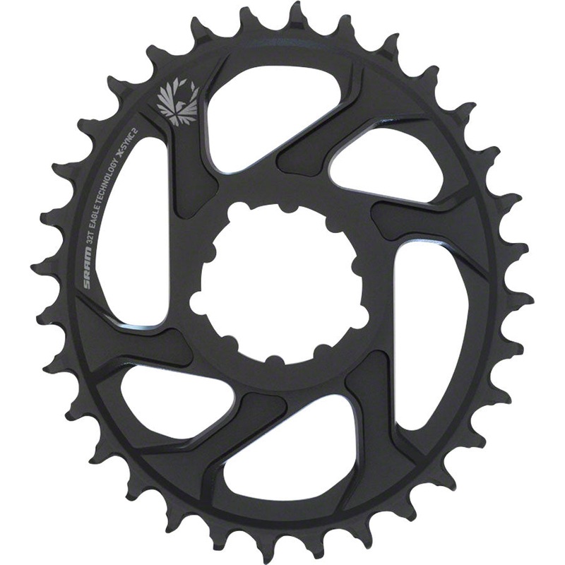 SRAM X-Sync 2 Eagle Direct Mount Oval Chainring – 32 Tooth, 3mm Boost Offset, 12-Speed, Black