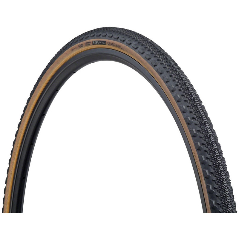 Teravail Cannonball Tire – 700 x 35, Tubeless, Folding, Tan, Light and Supple