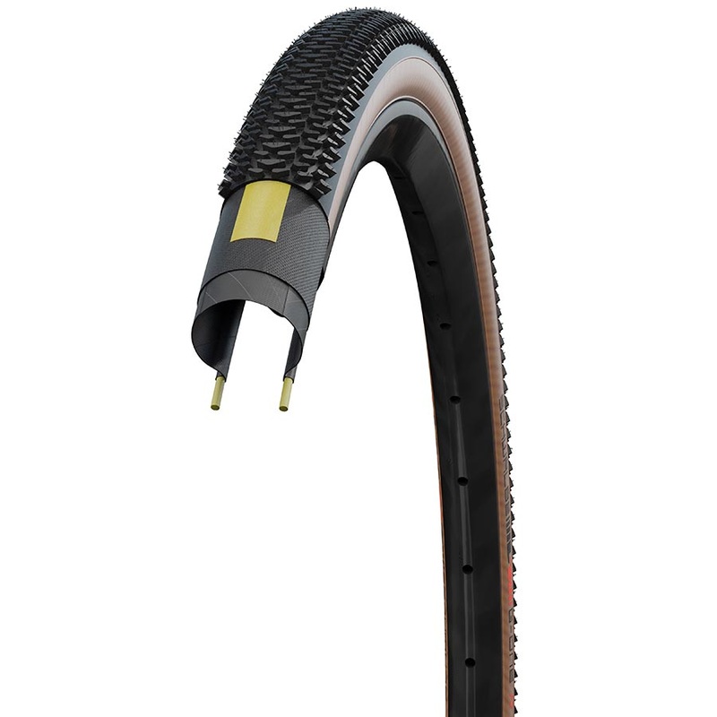 Schwalbe G-One R Pro Gravel Tire 700x38C Folding Tubeless Ready Addix Race V-Guard 67TPI Transparent Sidewall