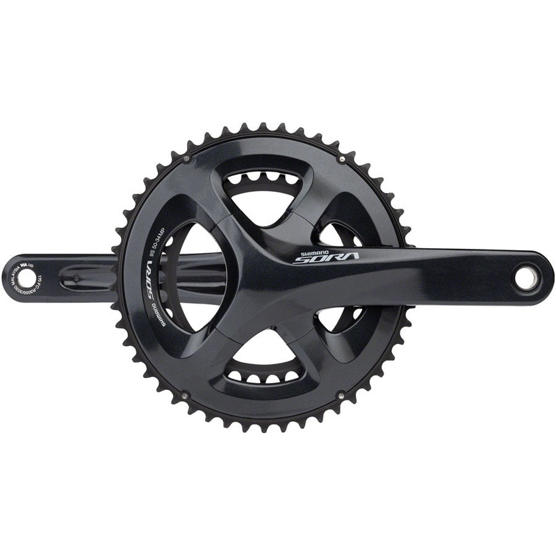 Shimano Sora FC-R3000 Crankset – 175mm 9-Speed 50/34t 110 Asymmetric BCD Hollowtech II Spindle Interface Gray