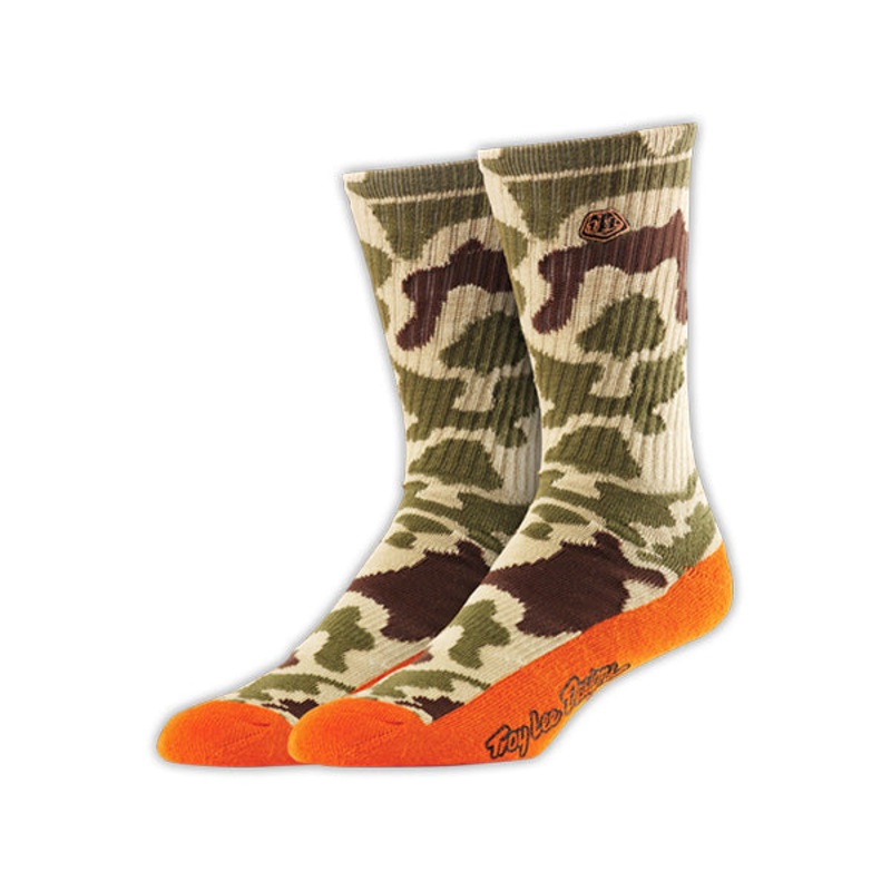 Troy Lee Crew Socks Camo-Orange