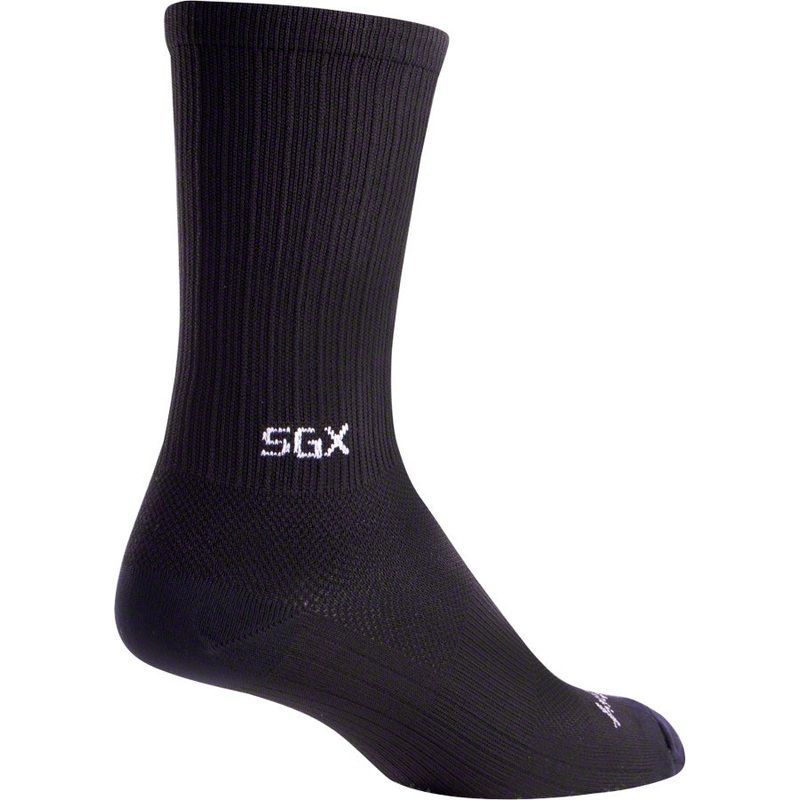SockGuy SGX Black Socks – 6″ Black Large/X-Large