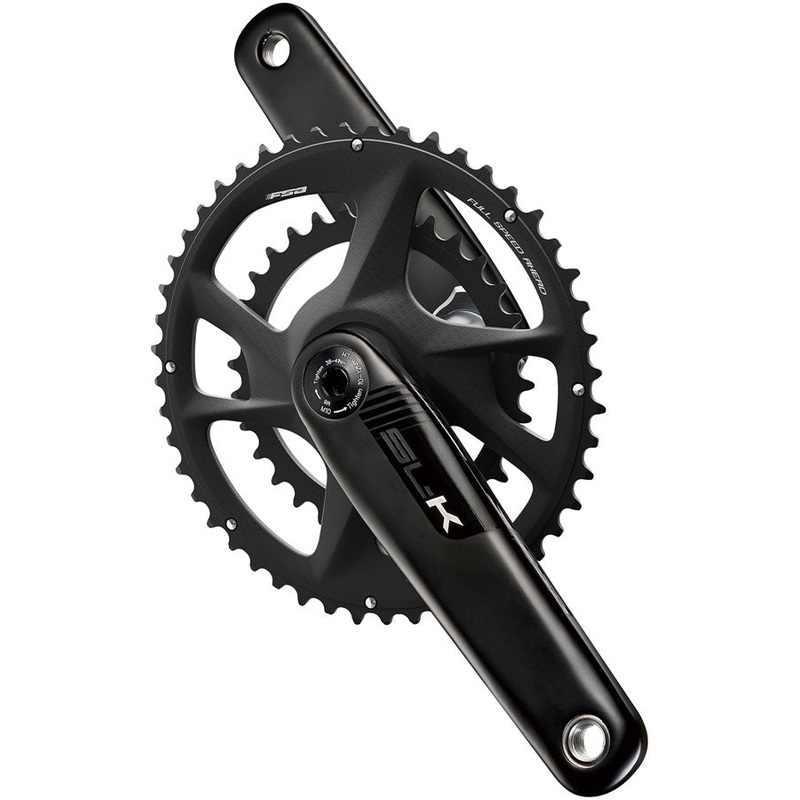 Full Speed Ahead SL-K 2x Modular Carbon Crankset – 165mm For Shimano HG+ 12-Speed 53/39t DM/90 BCD 30mm 386EVO Spindle BLK