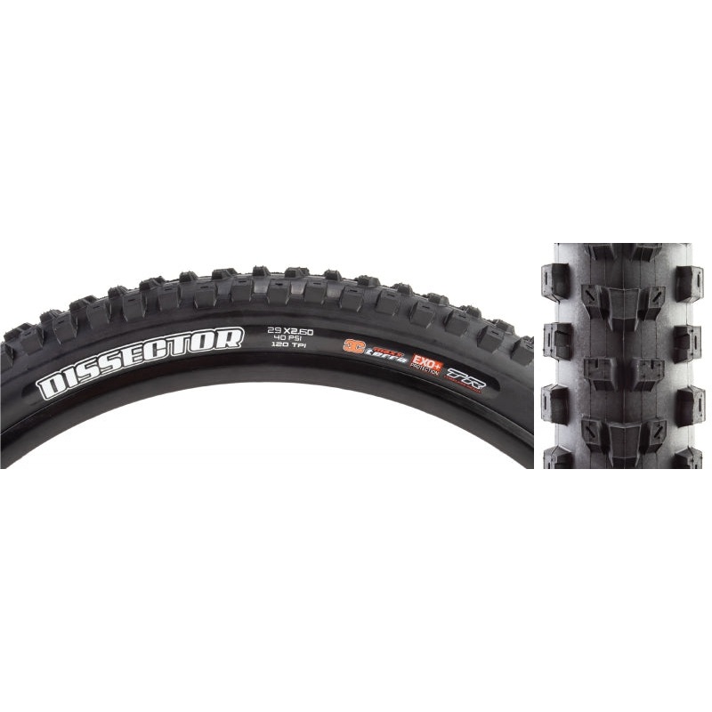 Maxxis Dissector Tire – 29 x 2.6 Tubeless Folding BLK 3C Maxx Terra EXO+ Wide Trail