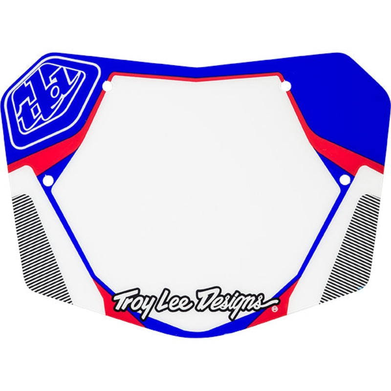 Troy Lee Snap Number Plate-Red/White/Blue