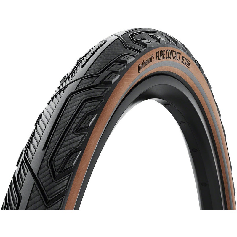 Continental Pure Contact Tire – 27.5 x 2.0 Clincher Folding BLK/Coffee/Graphite Reflex Vectran / PolyX Breaker E50