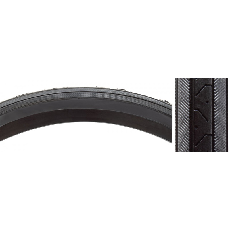Tire Sunlite Utilit 27X1-1/4 Black/Bk Rd Raised Ctr H424 75Psi Wire