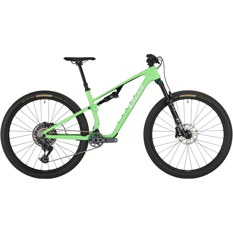 Salsa Spearfish C Deluxe GX AXS Transmission Bike – 29″ Carbon Citrus Green X-Large