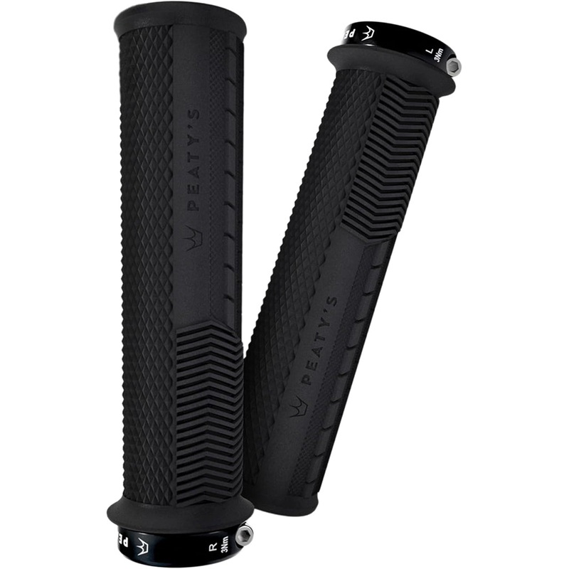 Peaty’s Race Control Knurl Thin Lock-On Grips, Pair, Black