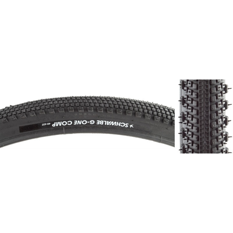 Schwalbe G-One Comp Tire – 700 x 40 Clincher Wire BLK Active Line K-Guard Green