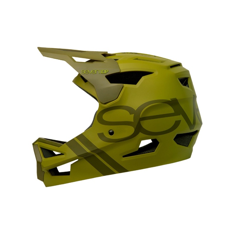 7 iDP Project.23 ABS Full Face Helmet – Matt Army Green-Gloss Dark Green