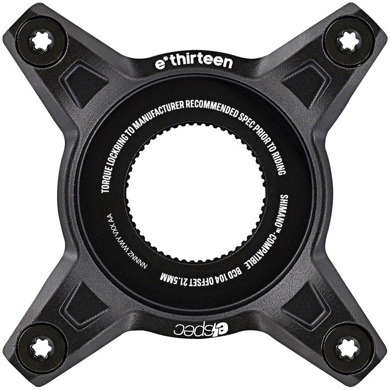 e*thirteen e*spec 104BCD Aluminum Direct Mount Spider – 104BCD 55mm CL Incl. Bolts Shimano EP8 BLK