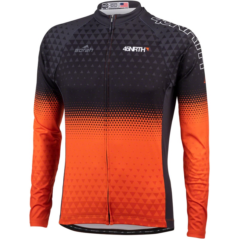 45NRTH Last Light Thermal Longsleeve Jersey – Orange, Black, Men’s, Small