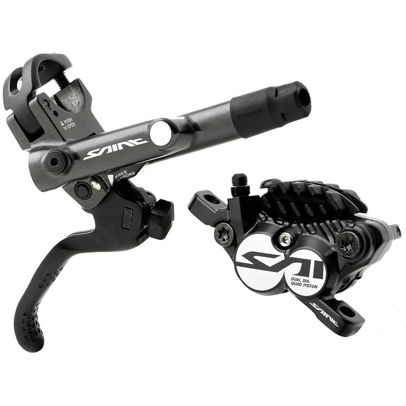 Shimano Saint BR-M820 Rear Disc Brake and Lever – Rear, Hydraulic, Post Mount, Finned Metal Pads, Black