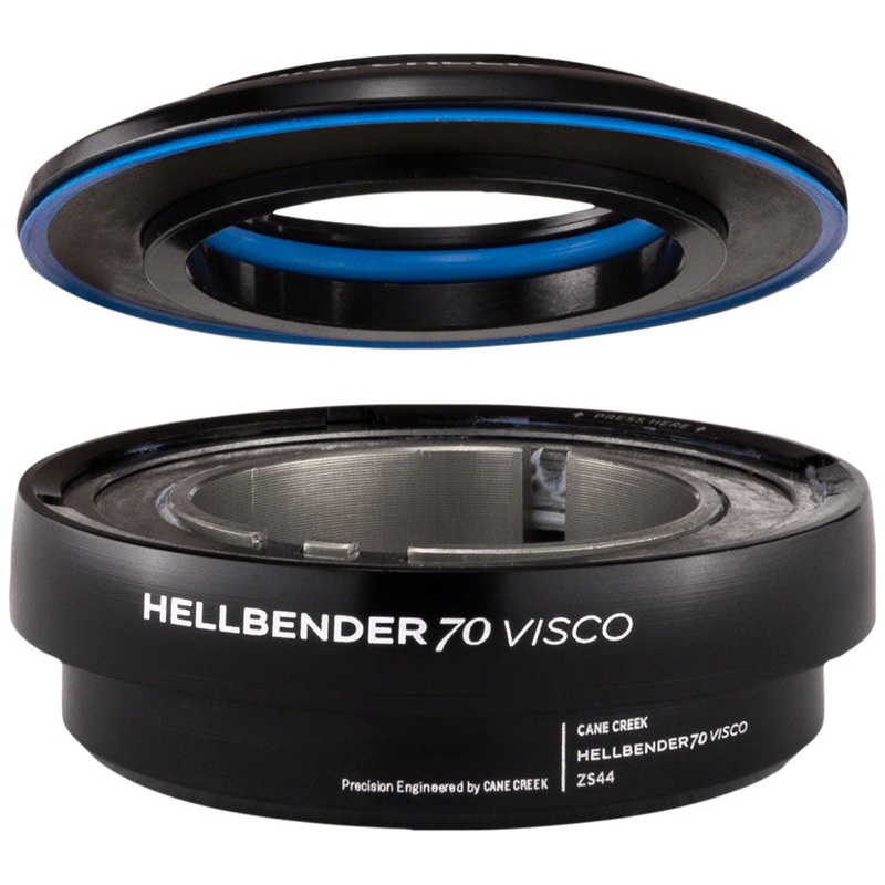 Cane Creek Hellbender 70 Visco Upper Headset – ZS44/28.6-H13.5, Mid Tune, Black