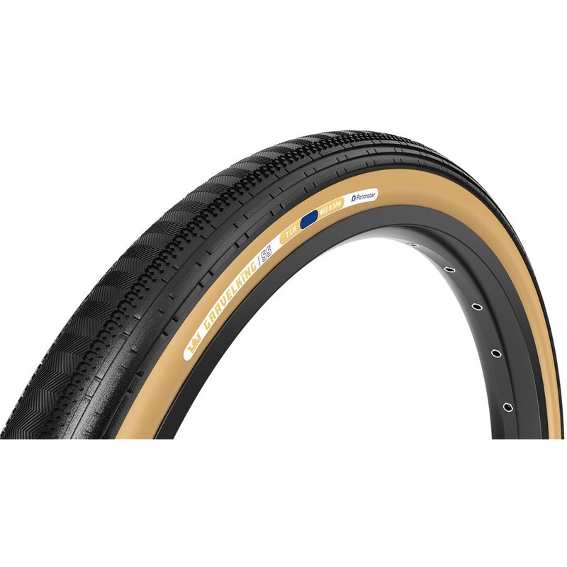 Panaracer GravelKing SS Tire – 650b x 43 / 27.5 x 1.75, Tubeless, Folding, Black/Brown RF650B43-GKSS-D2