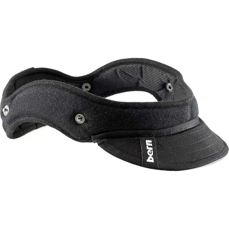 Bern, Nino Warm Weather Liner with Visor, Black with Visor, XSS