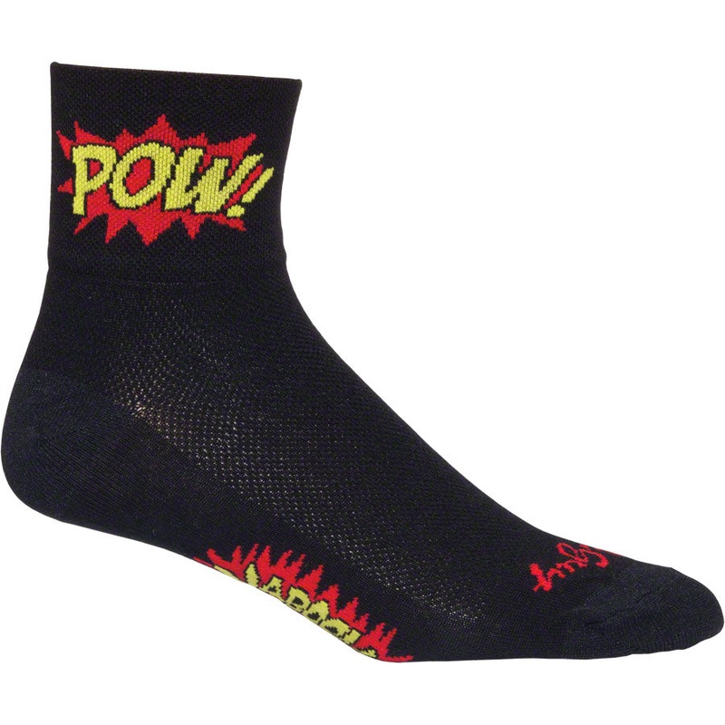 SockGuy Classic Boom Pow Socks – 3″ Black Large/X-Large