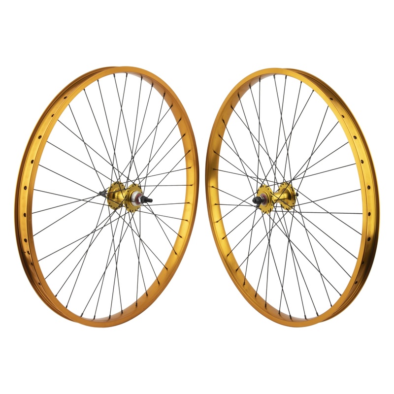 29″ SE Racing Classic Black Big Ripper Wheelset – Pair – 36H – Flip Flop – Gold