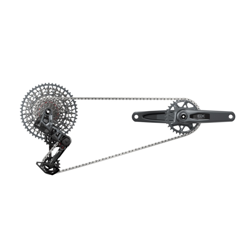 SRAM GX T-Type Eagle Transmission Groupset – 165mm Crank, 32t Chainring, AXS POD Controller, 10-52t Cassette, Rear Derailleur, Chain