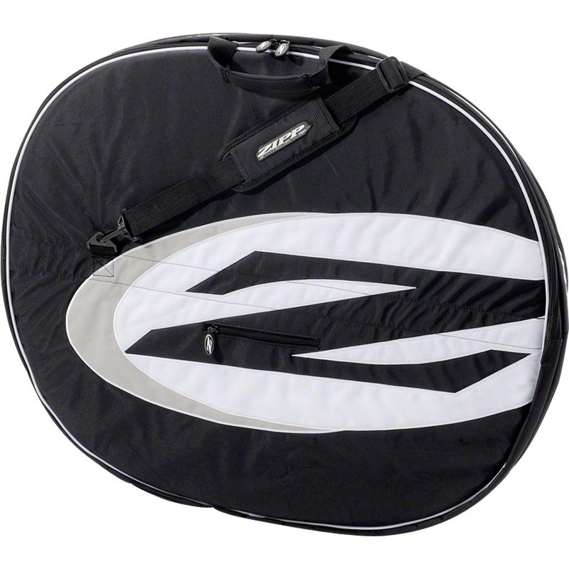 Zipp Two Wheel Padded Bag – Black with White Piping~ Holds Two Wheels