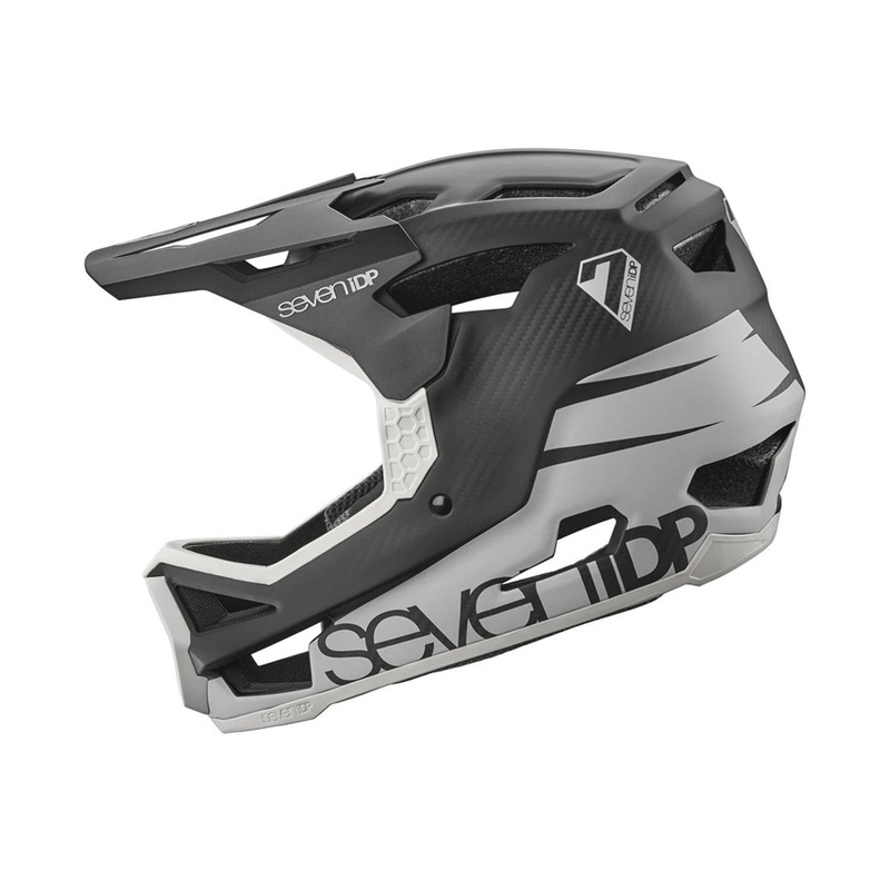 7 iDP Project 23 Carbon Full Face Helmet – Cool Gray-Raw Carbon