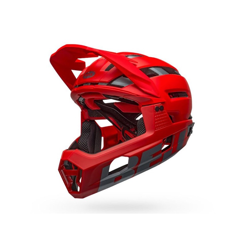Bell Super Air R Spherical Full Face Helmet – Matt Gloss Red-Gray