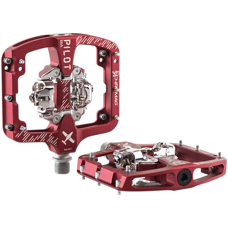 Chromag Pilot BA Pedals – Dual Sided Clipless, 9/16″, Red, Wide