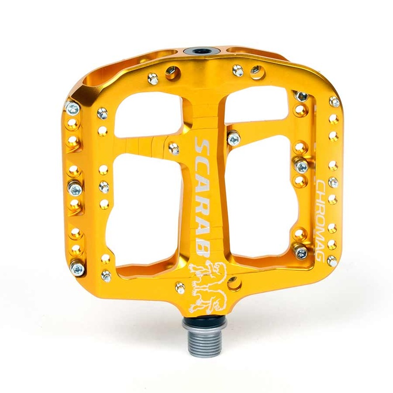 Chromag Scarab Platform Pedals  Wide Concave Aluminum Body, 42 Tunable Pins, Bushing & Sealed Bearings, Various Colors for Superior Grip & Control