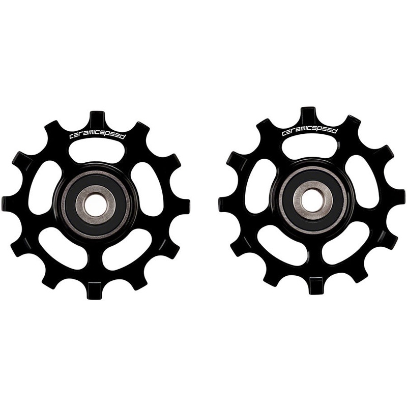 CeramicSpeed Pulley Wheels for SRAM AXS Road 12-Speed – 12 Tooth, Alloy, Black