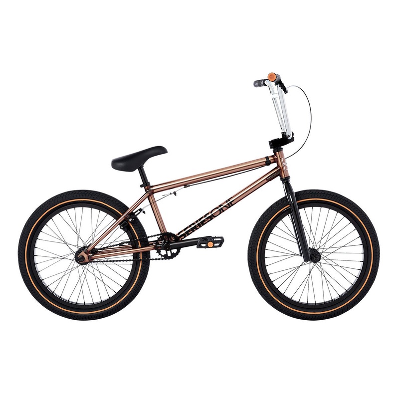Fit Series One LG 20.75″TT BMX Freestyle Bike-Trans Gold