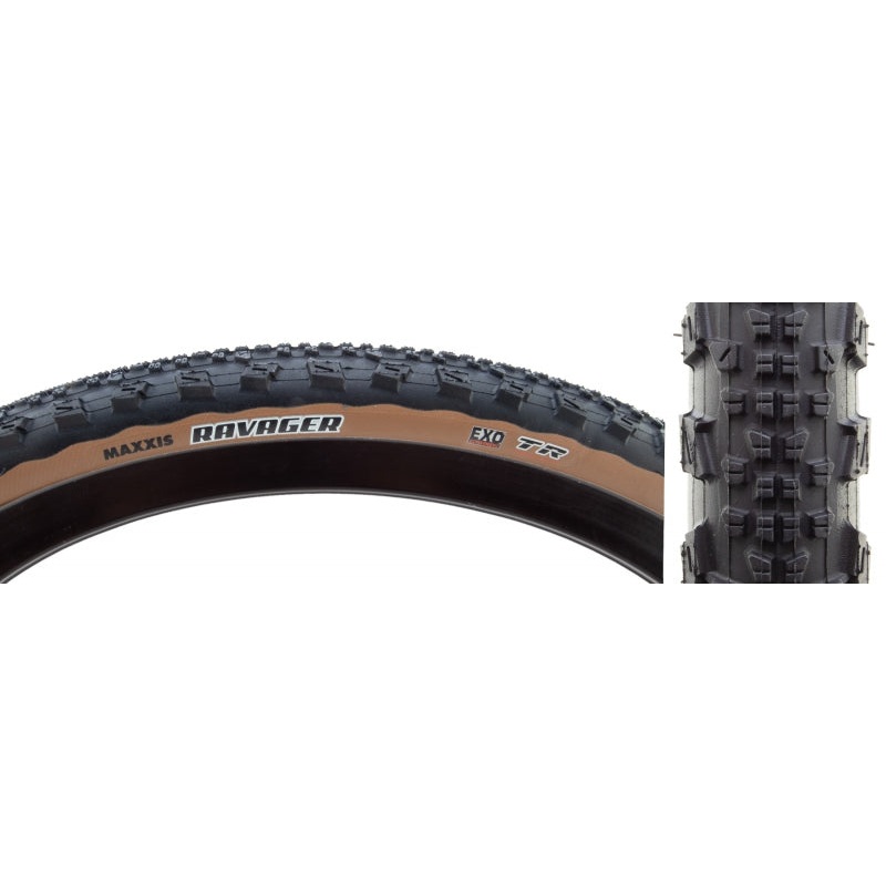 Maxxis Ravager Tire – 700 x 40 Tubeless Folding Tan EXO