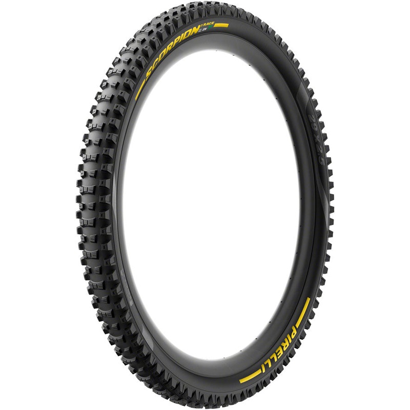 Pirelli Scorpion Race Enduro T Tire – 29 x 2.5 Tubeless Folding YLW Label DualWALL SmartEVO DH