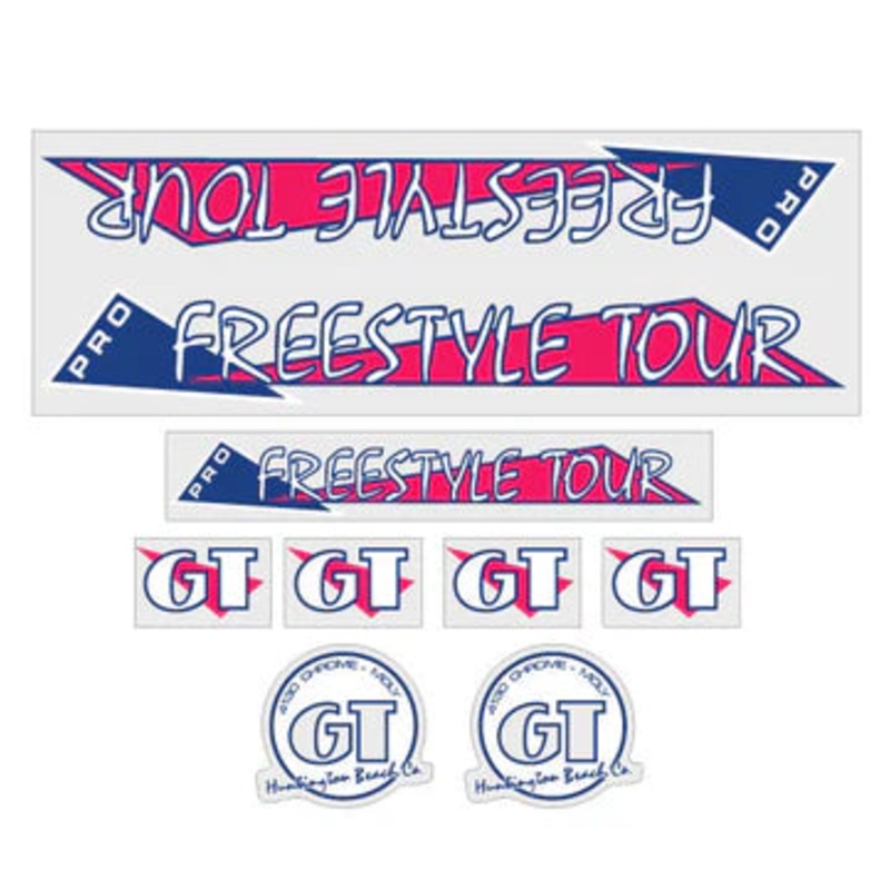 1986 GT PRO Freestyle Tour Decal Set