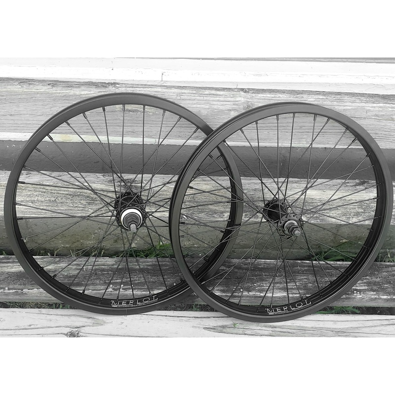 20″ Mission Merlot by Alienation BMX Wheelset – Flip/Flop – Pair – Black