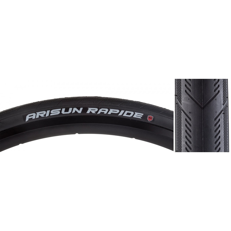 Arisun Rapide 700 x 32 Clincher Wire TPI 90 Black/Black Reflective Tire T050229