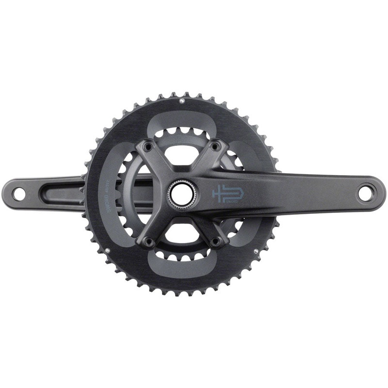 microSHIFT Sword 2x Crankset – 172.5mm 10-Speed 48/31t 110 Asym BCD  24mm Spindle BLK