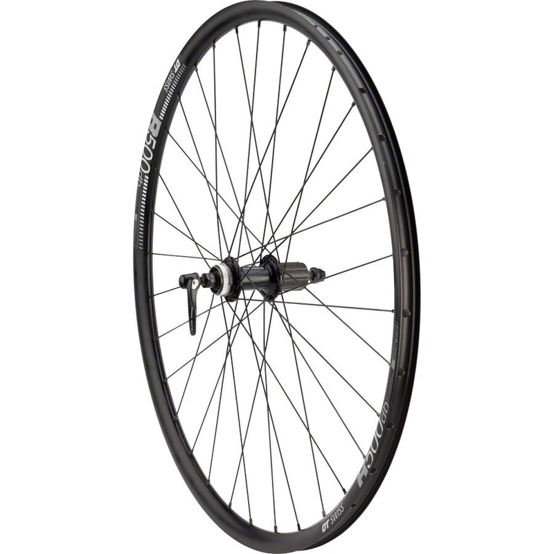105/DT R500 Disc Rear Wheel – 700, QR X 135mm, Center-Lock, HG 11, Black