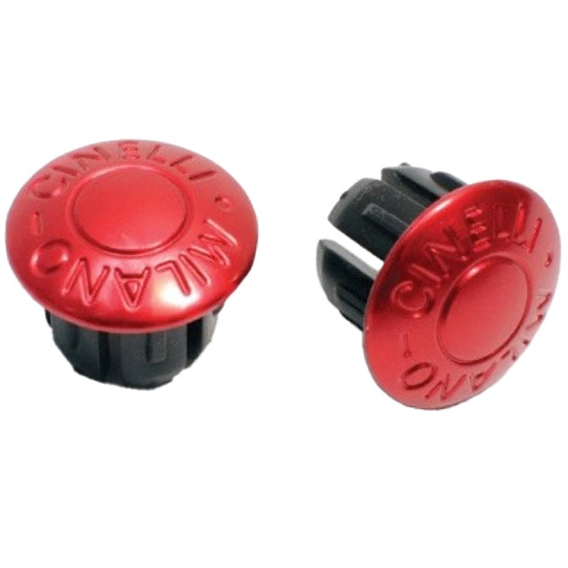 Cinelli Bicycle Bar End Plugs  Premium Aluminum Road Drop Bar End Caps with Raised Cinelli Logo, Multiple Colors, Durable Fit & Stylish Finish