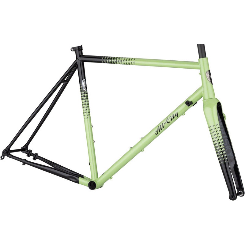 All-City Zig Zag Frameset – 700c, Steel, Honeydew Bling, 49cm