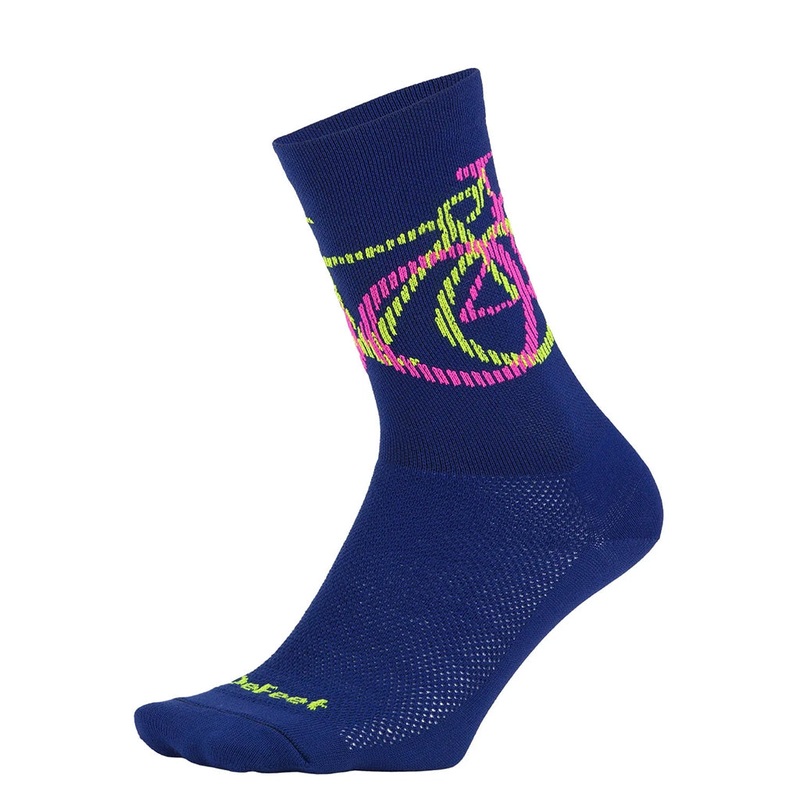 DeFeet Aireator 6″ Crew Blinds Socks 9.5-11.5 Navy