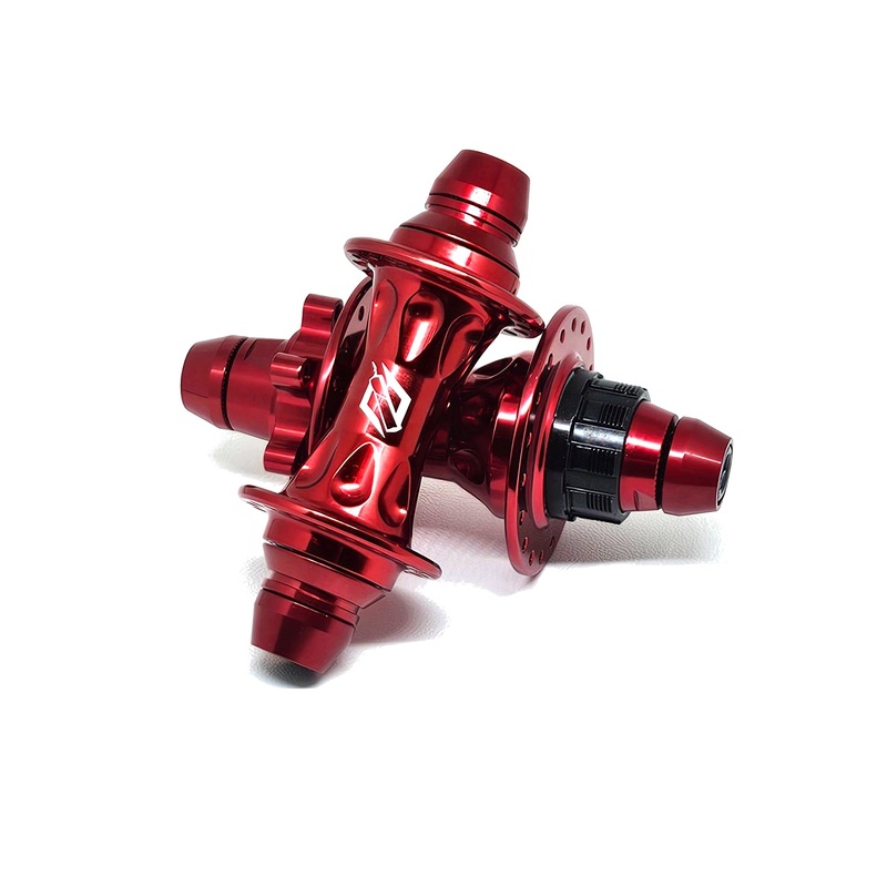 TNT Rapid Fire Sealed Disc Cassette BMX Hubset – 36h 3/8″ axles – 150 pts – Red