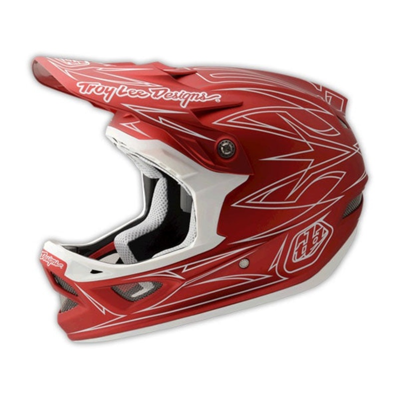 Troy Lee 2014 D3 Pinstripe II Composite Helmet-Red