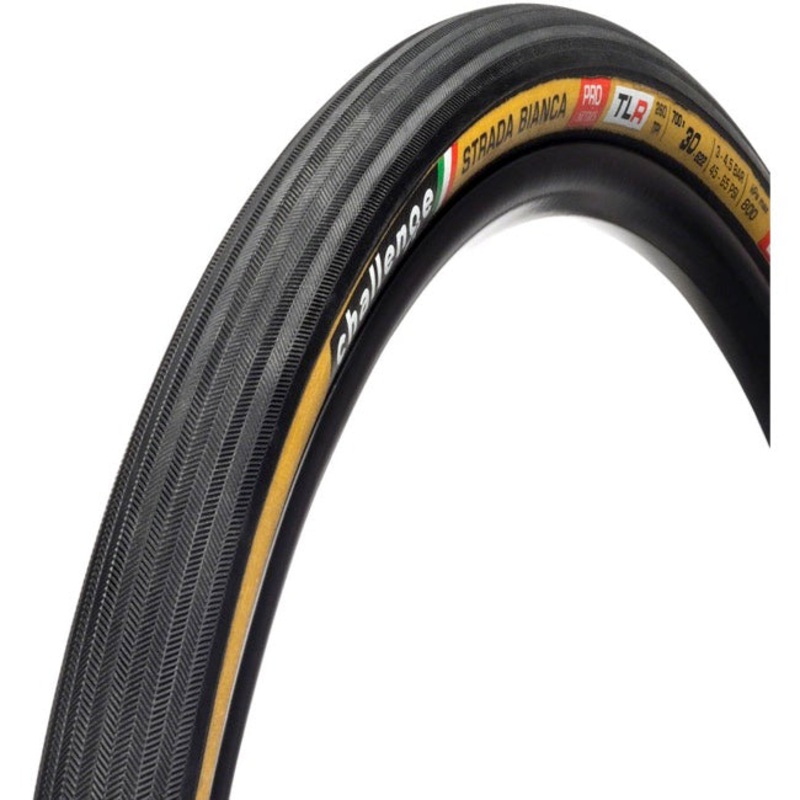 Challenge Strada Bianca Pro TLR 700c Gravel Tire – Black-Tan