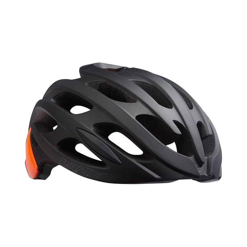 Lazer Blade+ MIPS Road Helmet – Black-Flash orange – 2020