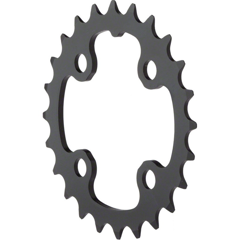 TruVativ/SRAM 24T x 64mm 9 Speed/ 2×10 Chainring Black Alloy