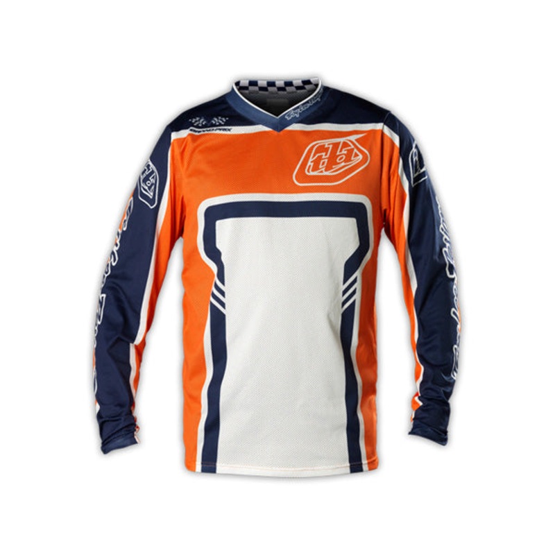 Troy Lee 2014 GP Air BMX Race Jersey-Factory Orange/Blue