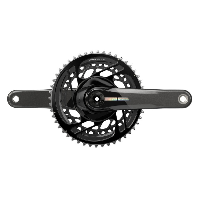 SRAM Force Crankset – 165mm 2x 12-Speed 46/33t Direct Mount DUB Spindle Interface Iridescent Gray D2